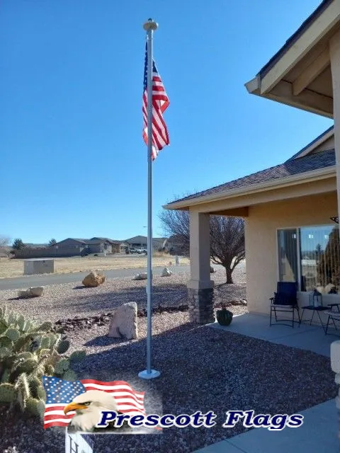 17 ft Heavy Duty Sectional Flagpole - Made in USA from Prescott Flags
