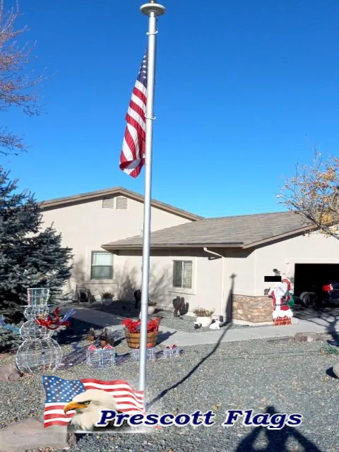 17 ft Heavy Duty Sectional Flagpole - Made in USA from Prescott Flags