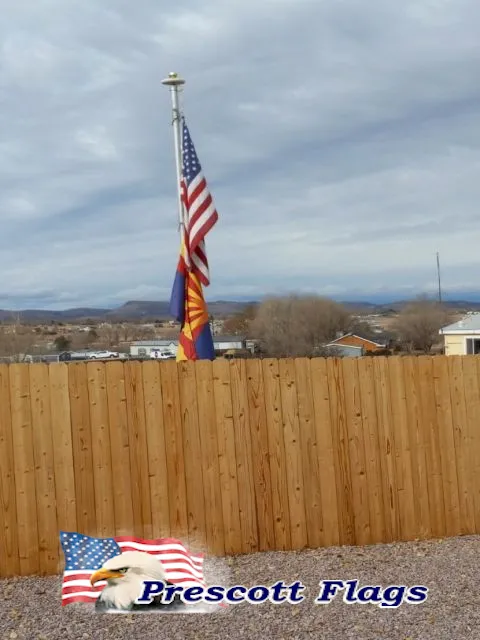 17 ft Heavy Duty Sectional Flagpole - Made in USA from Prescott Flags