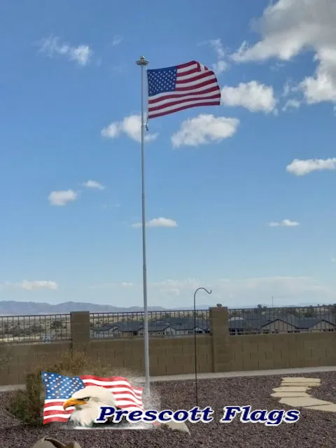 20 ft Telescoping Heavy Duty Flagpole - Made in USA from Prescott Flags