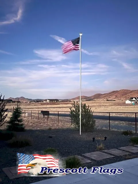 23 ft Heavy Duty Sectional Flagpole - Made in USA from Prescott Flags