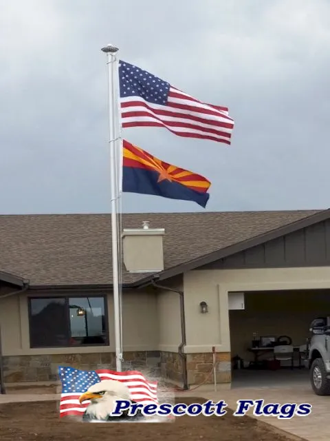 23 ft Heavy Duty Sectional Flagpole - Made in USA from Prescott Flags