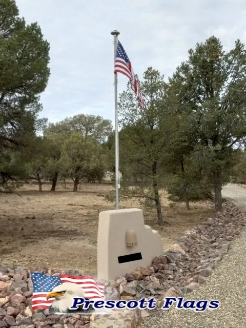 17 ft Heavy Duty Sectional Flagpole - Made in USA from Prescott Flags