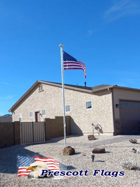 17 ft Heavy Duty Sectional Flagpole - Made in USA from Prescott Flags