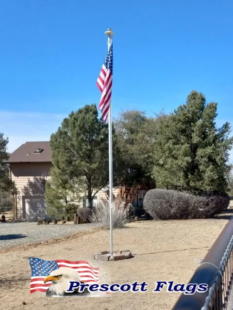 17 ft 2.4 Dia. Heavy Duty Sectional Flagpole - Made in USA from Prescott Flags