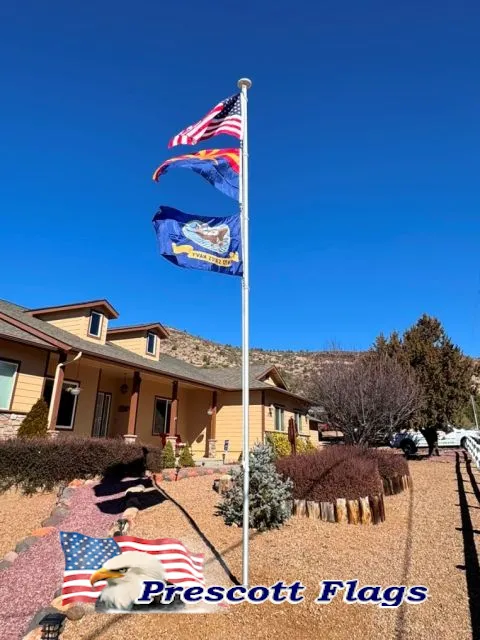23 ft 2.4 Dia. Heavy Duty Sectional Flagpole - Made in USA from Prescott Flags