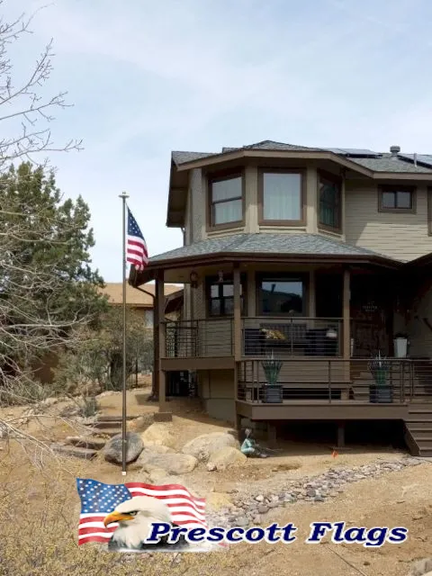 20-foot Bronze Heavy Duty Telescoping Flagpole - Made in USA from Prescott Flags