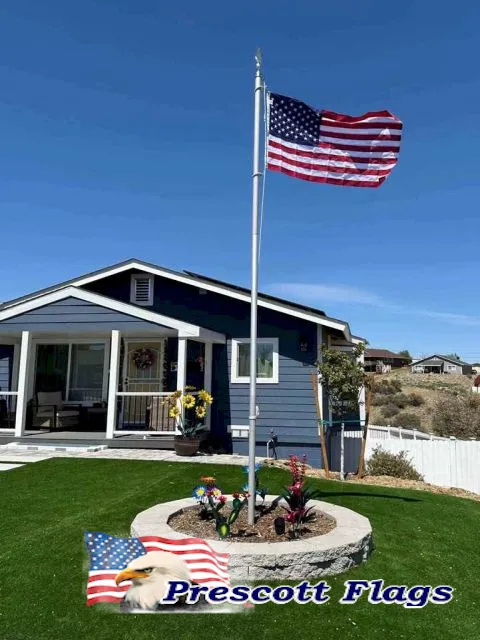 17 ft 2.4 Dia. Heavy Duty Sectional Flagpole - Made in USA from Prescott Flags