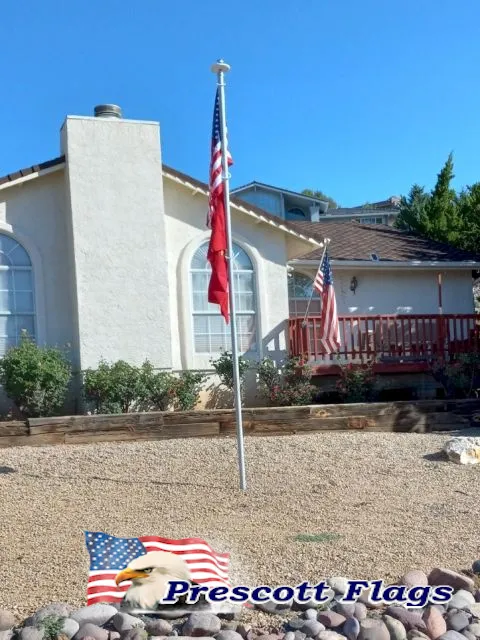 17 ft 2.4 Dia. Heavy Duty Sectional Flagpole - Made in USA from Prescott Flags