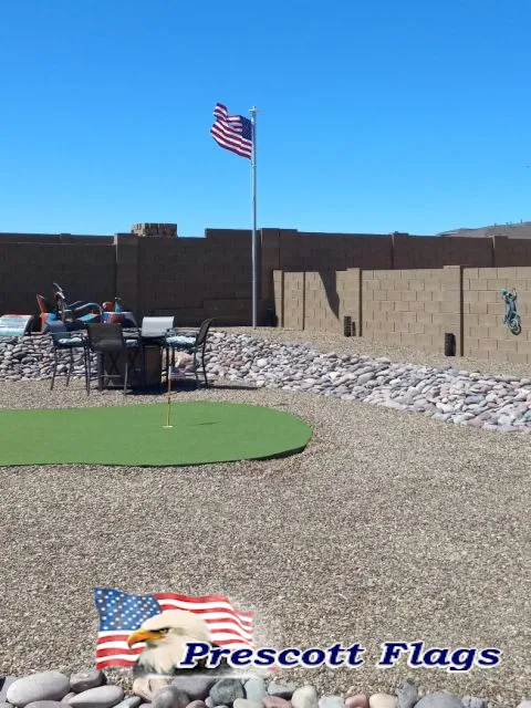 17 ft 2.4 Dia. Heavy Duty Sectional Flagpole - Made in USA from Prescott Flags