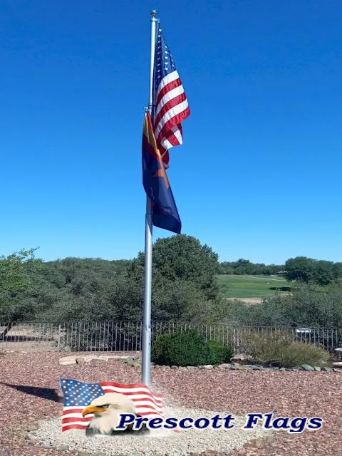 20-foot Silver Heavy Duty Telescoping Flagpole - Made in USA from Prescott Flags