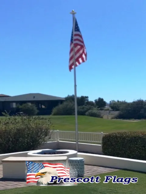 20-foot Silver Heavy Duty Telescoping Flagpole - Made in USA from Prescott Flags