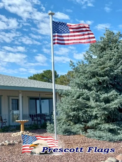 17 ft 2.4 Dia. Heavy Duty Sectional Flagpole - Made in USA from Prescott Flags