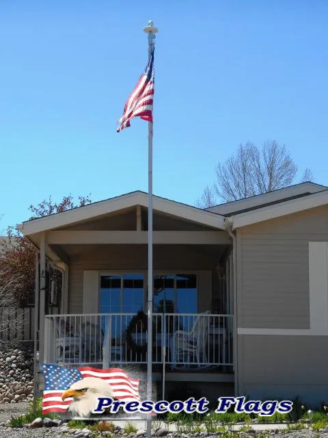17 ft Heavy Duty Sectional Flagpole - Made in USA from Prescott Flags