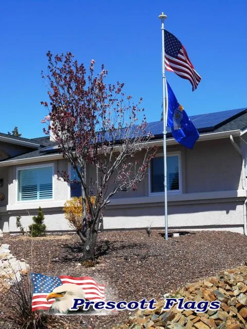 17 ft Heavy Duty Sectional Flagpole - Made in USA from Prescott Flags