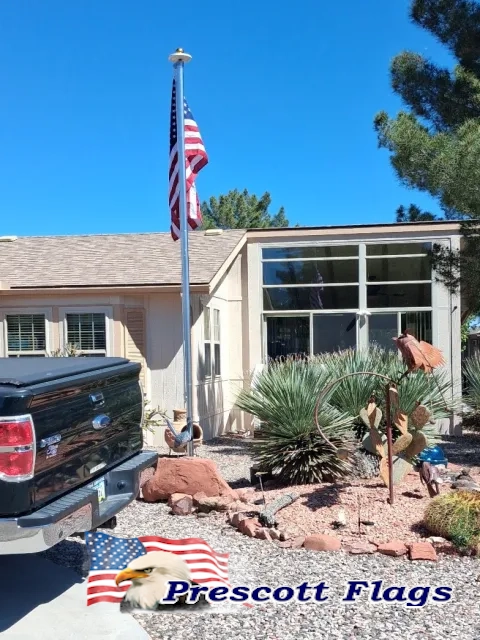 17 ft 2.4 Dia. Heavy Duty Sectional Flagpole - Made in USA from Prescott Flags