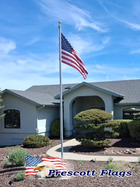 17 ft 2.4 Dia. Heavy Duty Sectional Flagpole - Made in USA from Prescott Flags