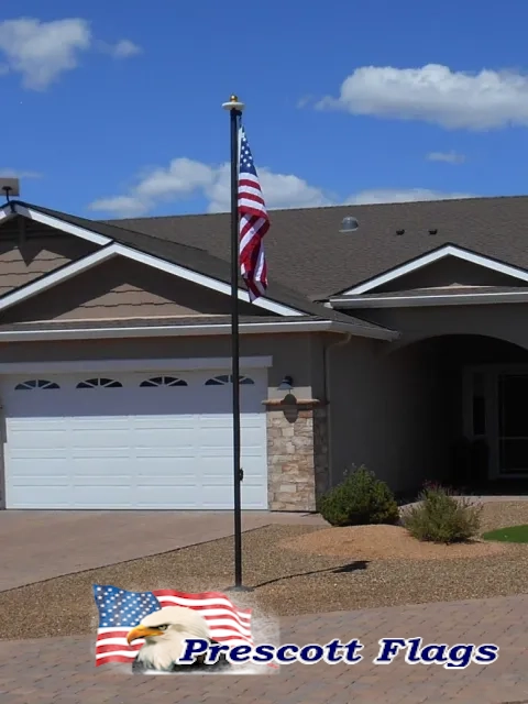 17 ft 2.4 Dia. Heavy Duty Sectional Flagpole - Made in USA from Prescott Flags