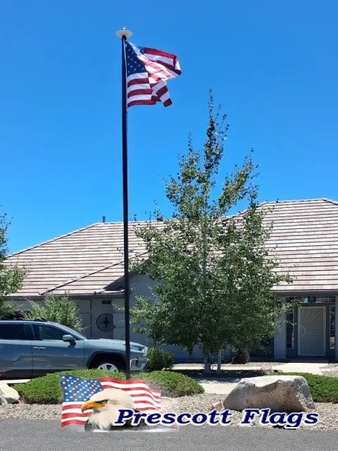 23 ft 2.4 Dia. Heavy Duty Sectional Flagpole - Made in USA from Prescott Flags