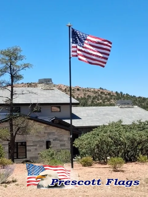 20-foot Black Heavy Duty Telescoping Flagpole - Made in USA from Prescott Flags