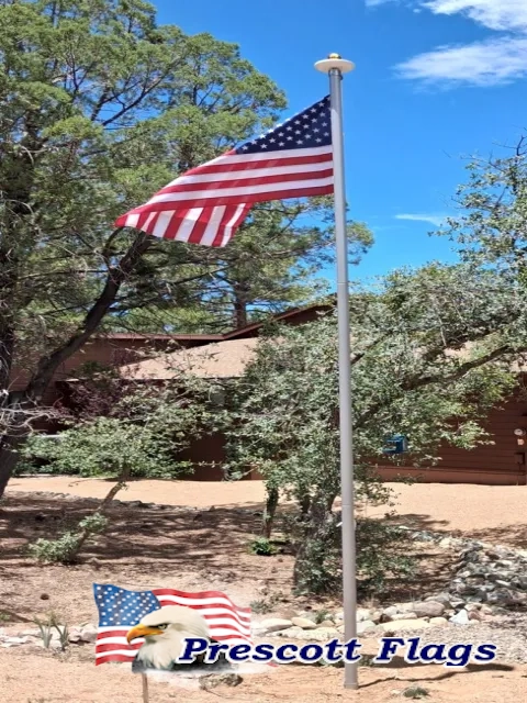 17 ft 2.4 Dia. Heavy Duty Sectional Flagpole - Made in USA from Prescott Flags