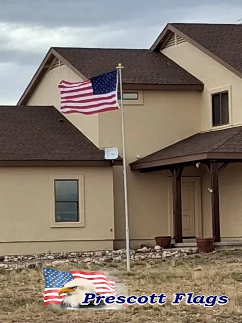 25-foot Silver Heavy Duty Telescoping Flagpole - Made in USA from Prescott Flags