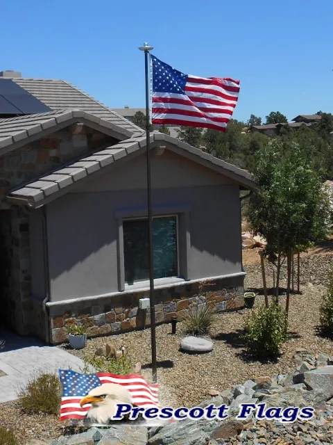 20-foot Bronze Heavy Duty Telescoping Flagpole - Made in USA from Prescott Flags