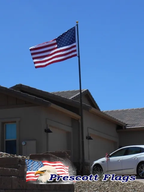 20-foot Bronze Heavy Duty Telescoping Flagpole - Made in USA from Prescott Flags