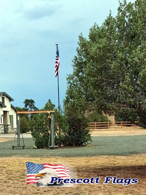 25-foot Black Heavy Duty Telescoping Flagpole - Made in USA from Prescott Flags
