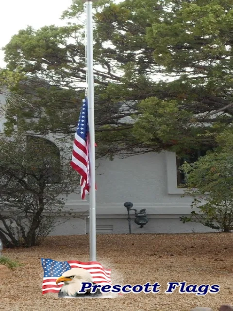 17 ft 2.4 Dia. Heavy Duty Sectional Flagpole - Made in USA from Prescott Flags