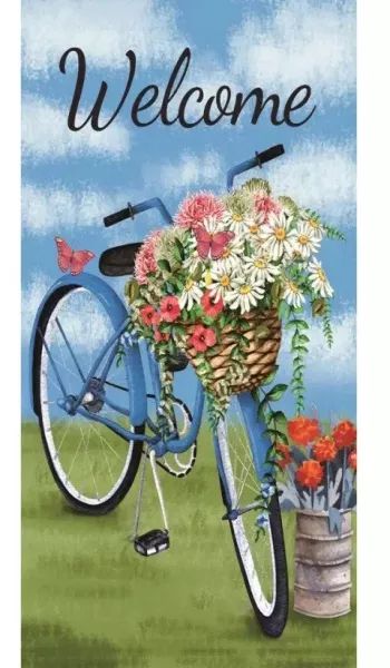 12"x18" Welcome Bicycle Garden Flag