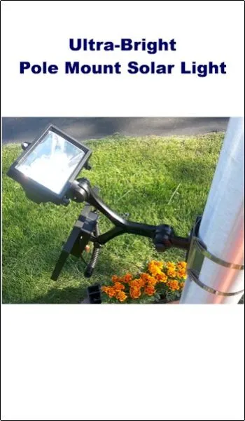 Ultra-Bright LED Solar Flagpole Light