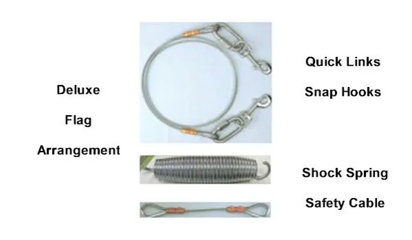 30x50 Deluxe Flag Arrangement w/ Spring