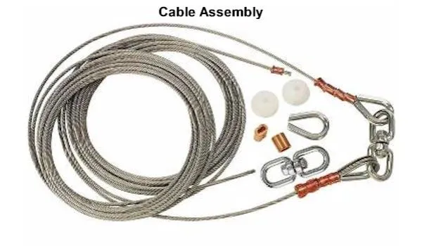 50 foot Internal Halyard Cable Assembly