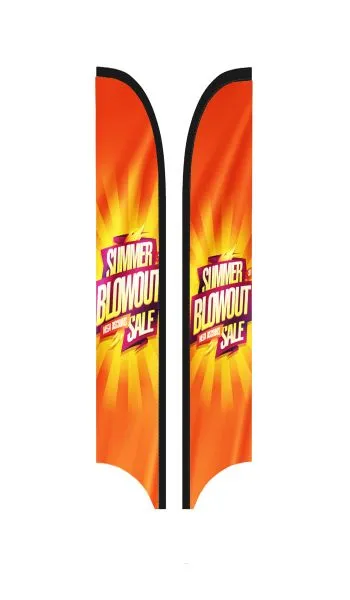 10.5 Feet - Double Side Custom Feather Flag