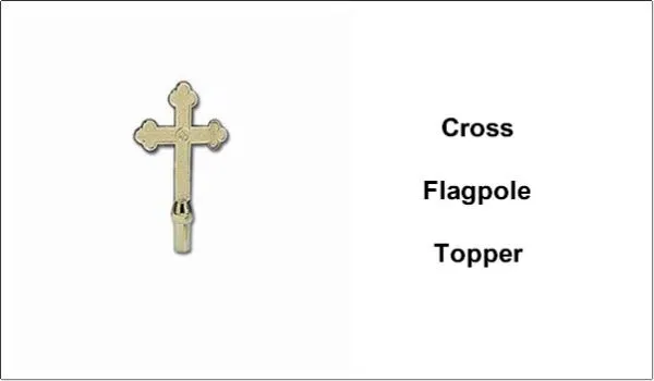 10 inch Cross Flagpole Topper