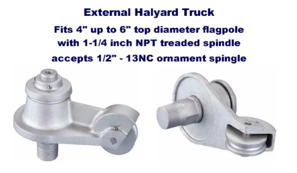 Large External Halyard Truck