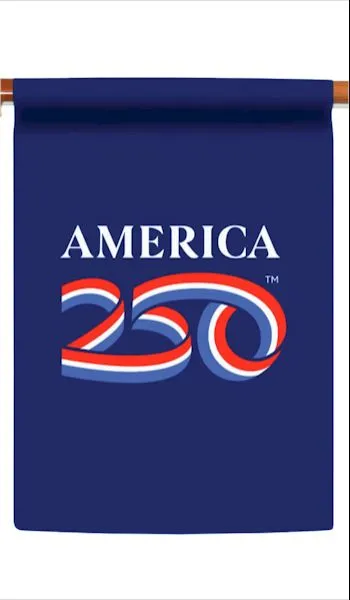 28x40 America 250™ Blue Pole-Hem House Flag