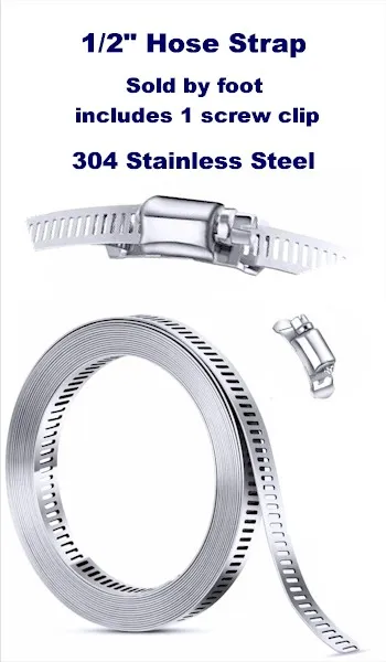 304 Stainless Steel Hose Strap by foot