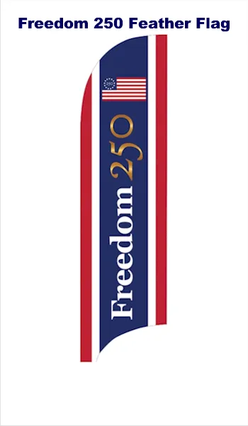 Freedom 250 Large Feather Flag
