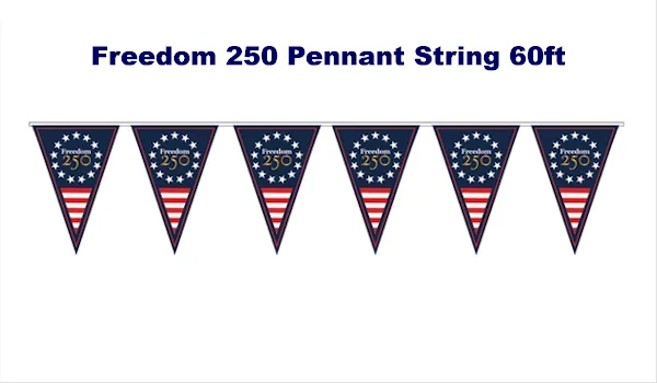 Freedom 250 Pennant String 60ft