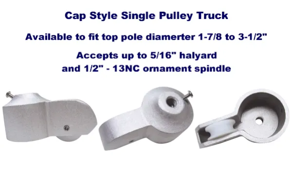 2 inch Diameter Silver Single Pulley Truck