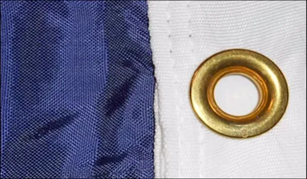 2 Brass Grommets in Durable Blended Fabric Header