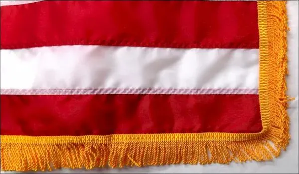 Gold Fringe and Double Row Stitched