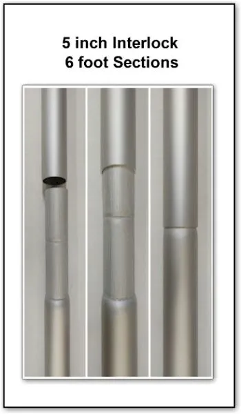 3 - 5 inch Interlock 6 foot Sections