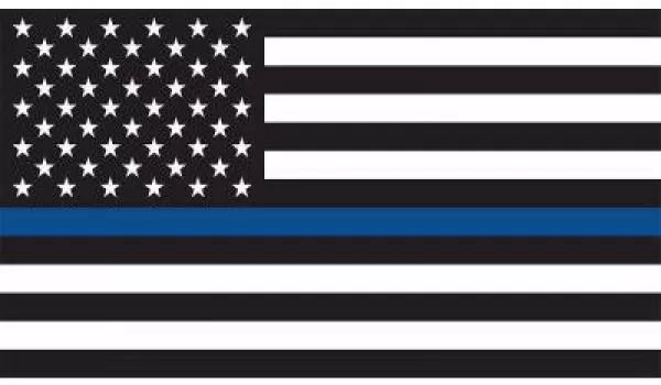2x3 200 Denier Nylon Thin Blue Line American Flag - Made in USA