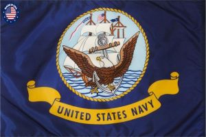 12x18 inch Navy 200 Denier Nylon Flag - Made In USA