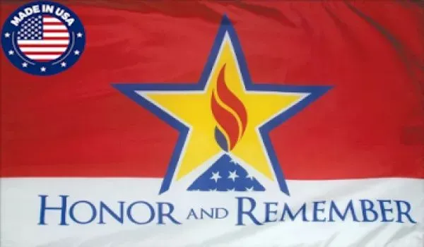 3x5 200 Denier Nylon Honor and Remember Flag - Made in USA